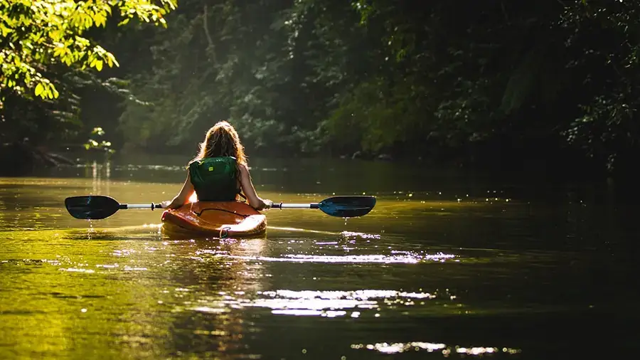 balade en canoë au camping Vaucluse l'Etang de la Bonde